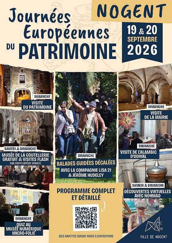 Journées Européennes du Patrimoine à Nogent 2026