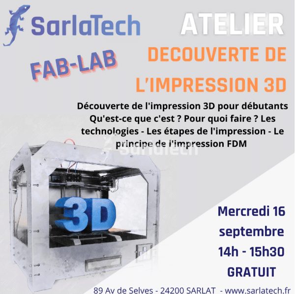 Atelier : Découverte Impression 3D