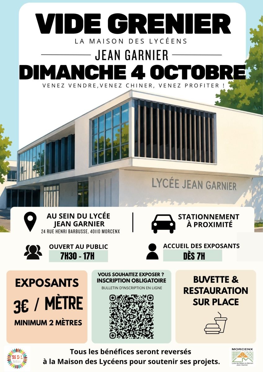 Vide greniers - Lycée professionnel des métiers du bâtiment Jean Garnier