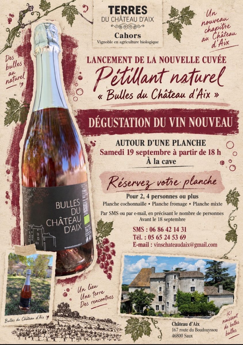 Lancement de la nouvelle cuvée au Château d'Aix