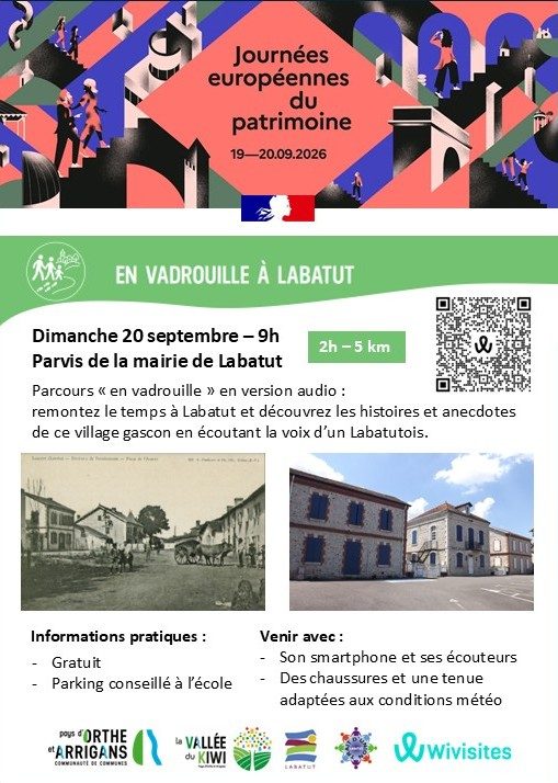Journées européennes du patrimoine : "En vadrouille" parcours audio à Labatut