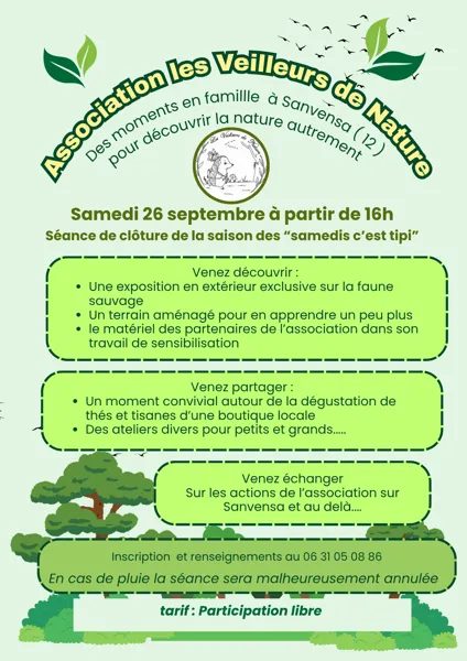 Séance de clôture de la saison des "samedis c'est tipi"