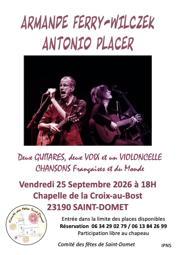 Concert : Armande Ferry-Wilczek et Antonio Placer