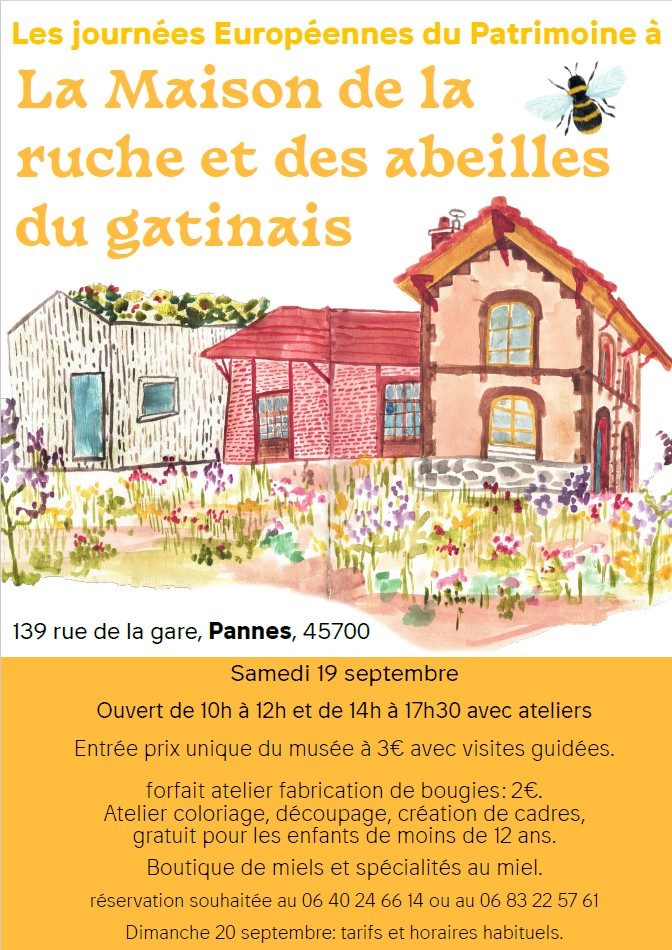 Journées Européennes du Patrimoine : Maison de la ruche et des abeilles du Gâtinais