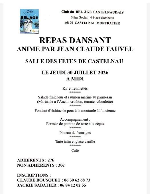 Repas dansant à Castelnau-Montratier