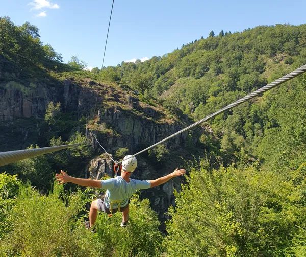 Animations Sportives en Viadène : tyrolienne