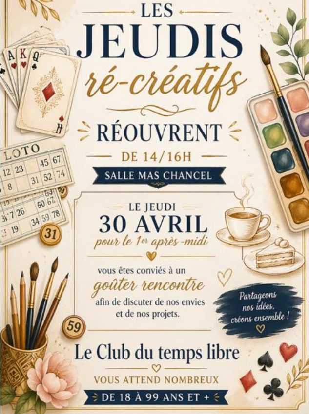 LES JEUDIS RÉ-CRÉATIFS