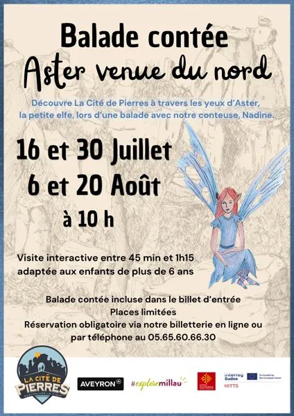 Balade contée " Aster venue du Nord " - La Cité de Pierres à Montpellier-Le-Vieux