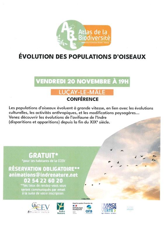 Conférence - Evolution des populations d'oiseaux