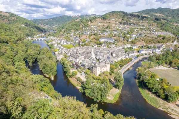 Panorama de la Confluence à Entraygues sur Truyère