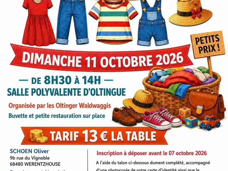 Bourse aux vêtements et jouets de puériculture