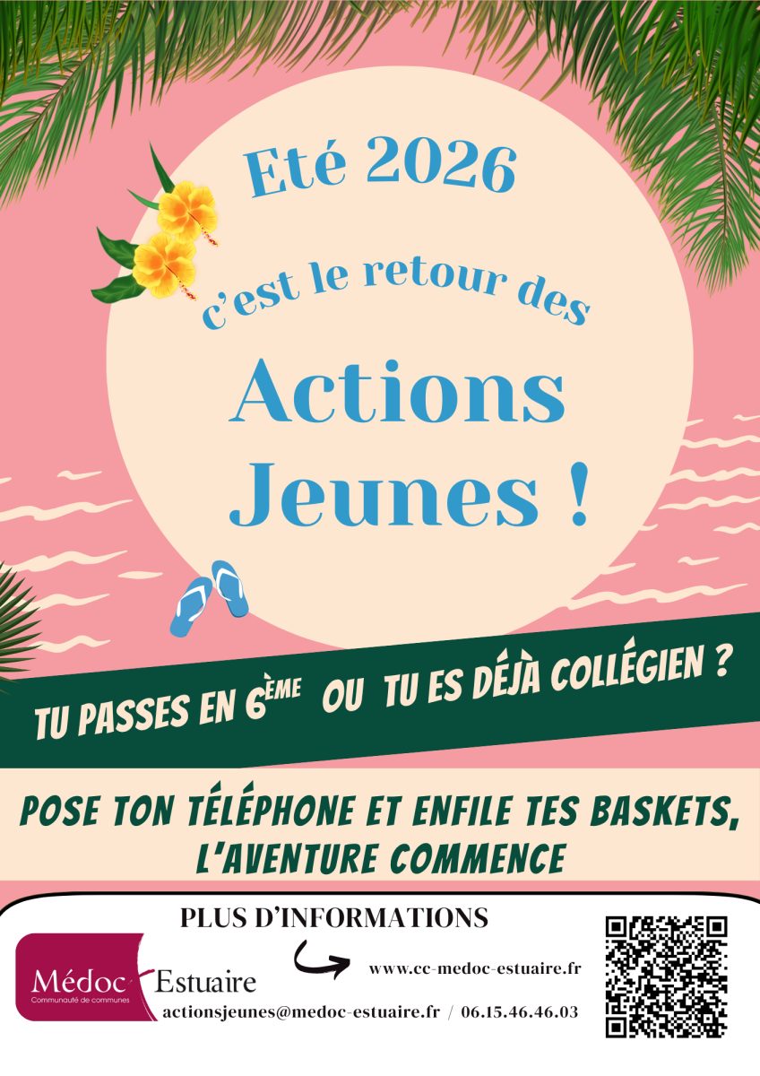 Actions jeunes Médoc Estuaire été 2026