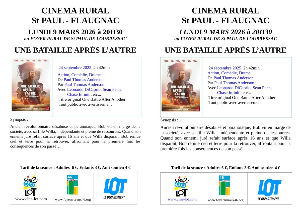 Cinéma Rural : "Une bataille après l'autre"
