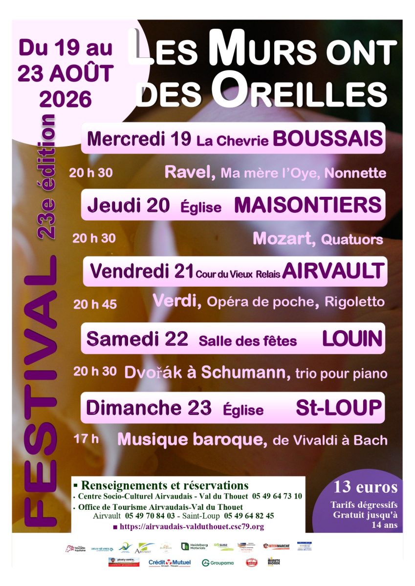 Concert - Orchestre de musique baroque, de VIVALDI à BACH, dans le cadre du Festival Les Murs ont des Oreilles