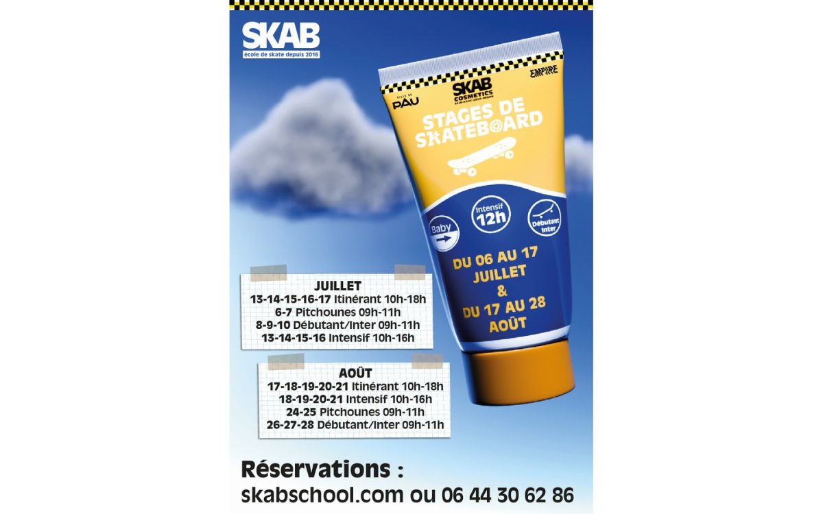 SKAB school - Stage skateboard débutant-intermédiaire