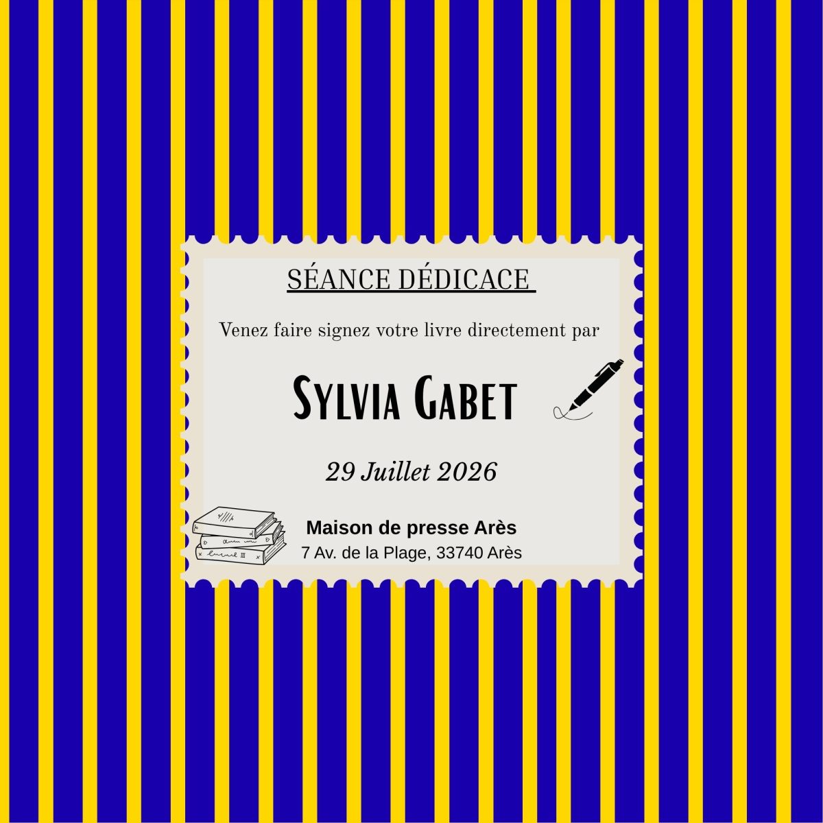 Séance signature par Sylvia Gabet