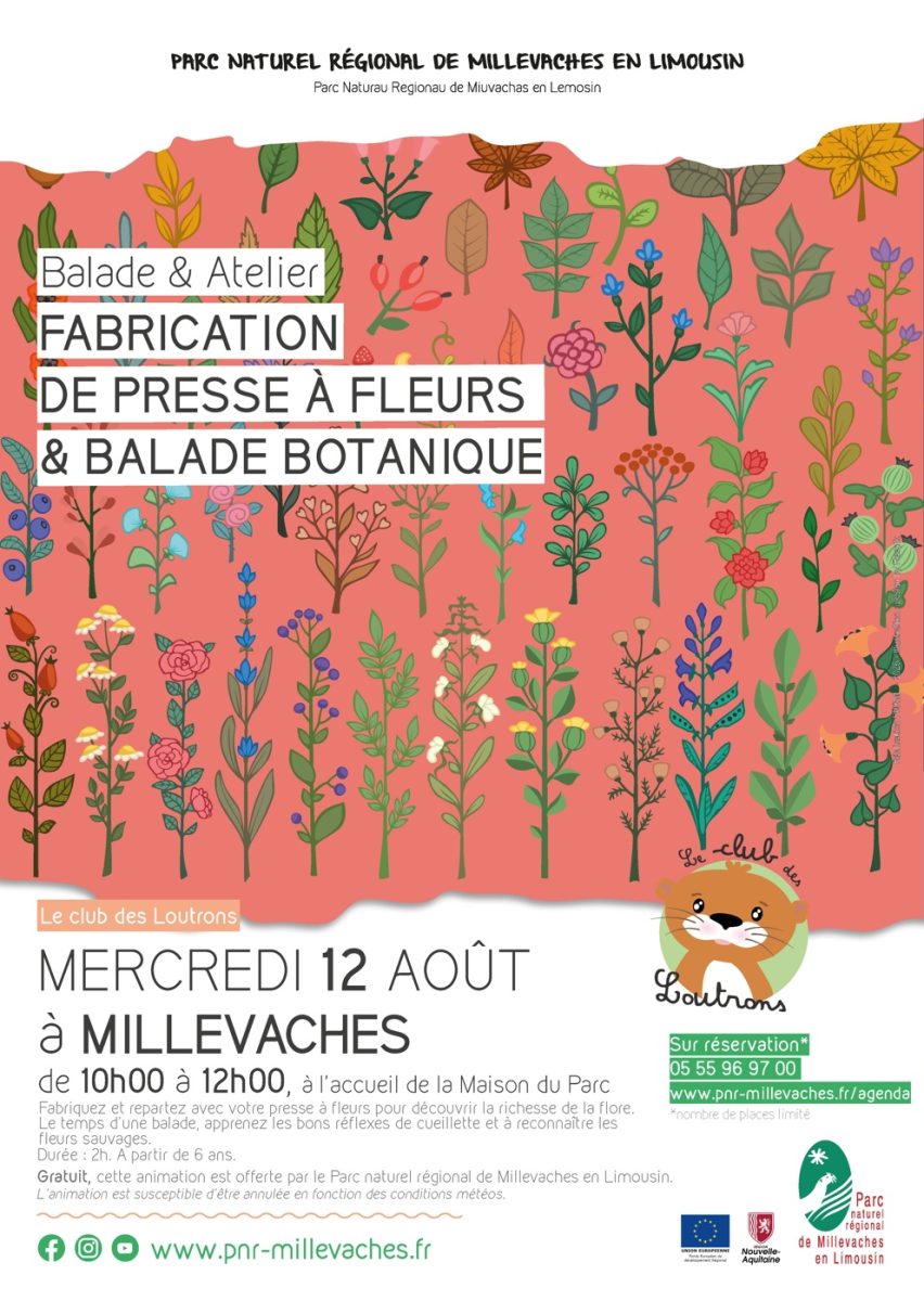 Atelier fabrication de presse à fleurs et balade botanique