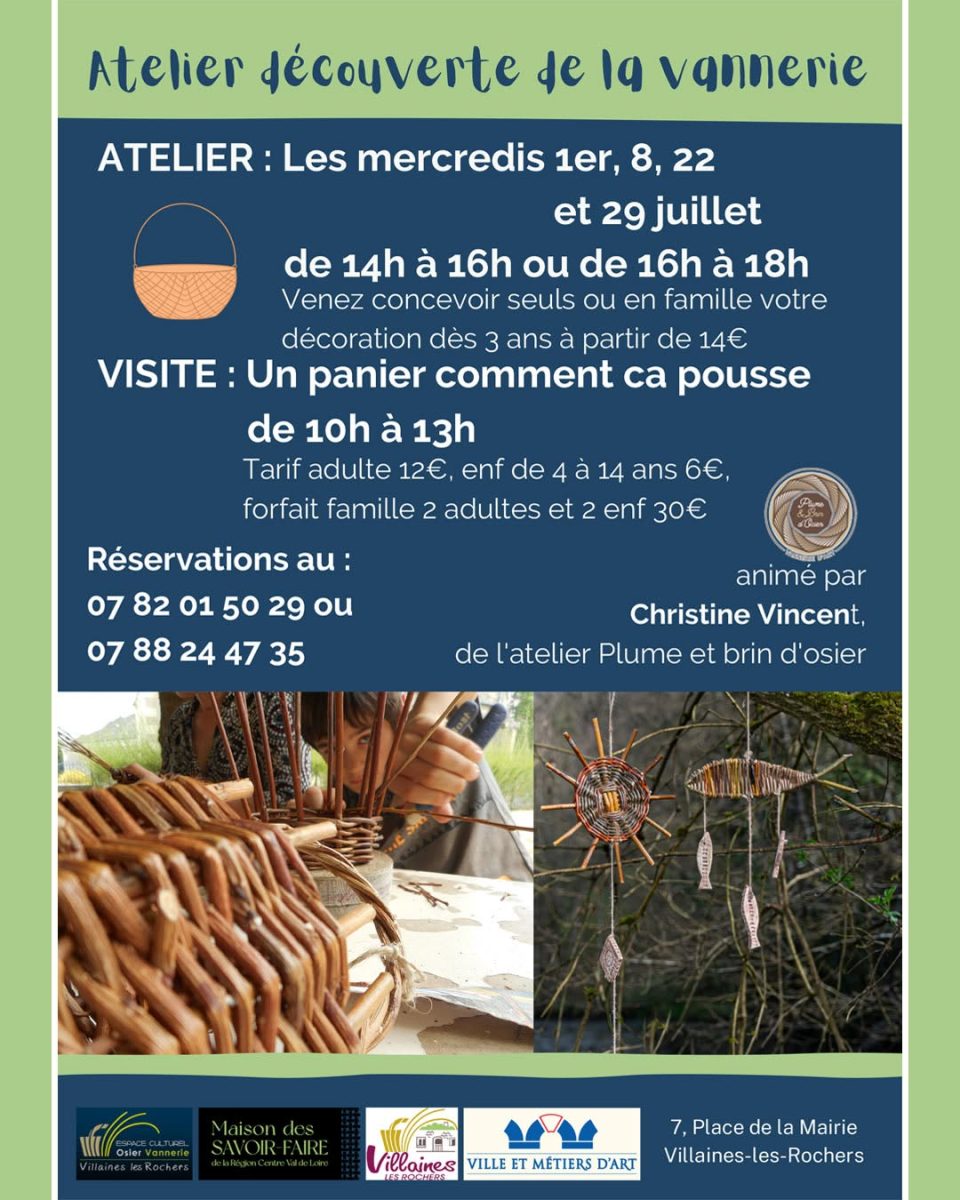 Ateliers découvertes de la Vannerie - Espace culturel osier vannerie