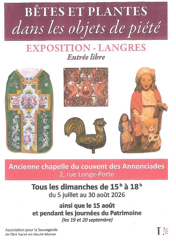 Exposition "Bêtes et Plantes dans les objets de piété"