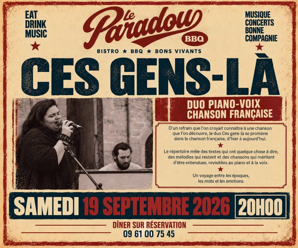 Ces Gens-Là en concert au Paradou BBQ