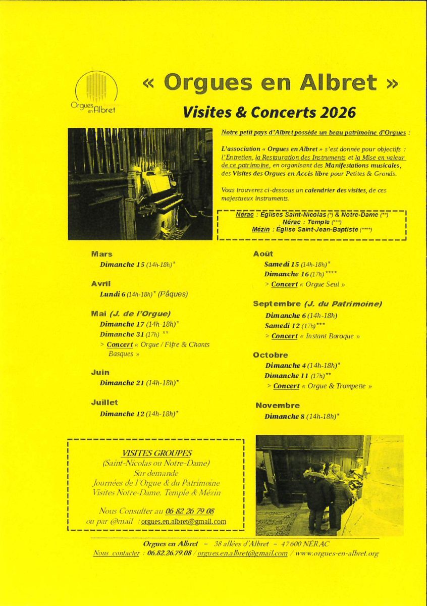 Orgues en Albret - "Duo Horme" - Concert orgue & trompette