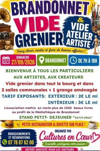 Vide-greniers et vide atelier artistes