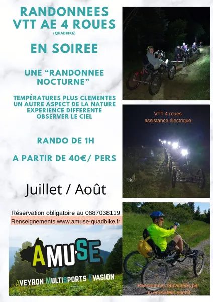 Randonnée nocturne en VTT 4 roues (Quadbike)