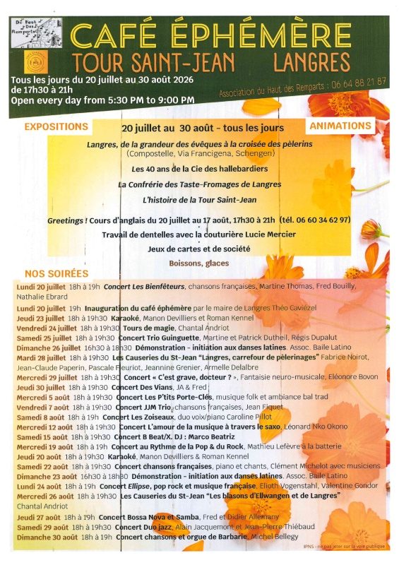 Café éphémère - exposition et animation