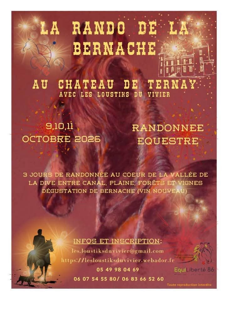 Randonnée  de la bernache : randonneurs, cavaliers, attelages et VTT
