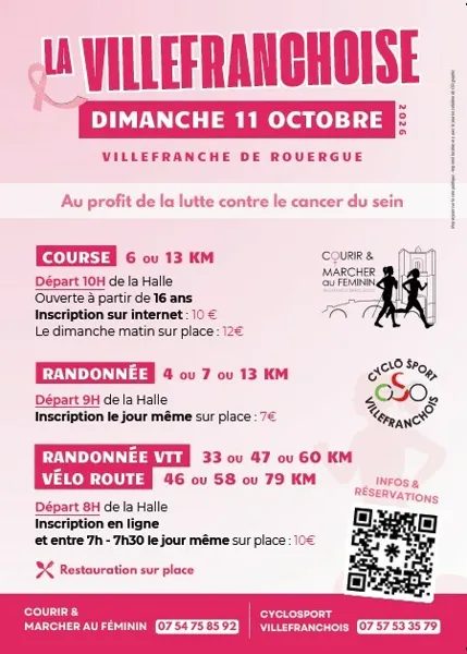 Octobre Rose - Course caritative La Villefranchoise
