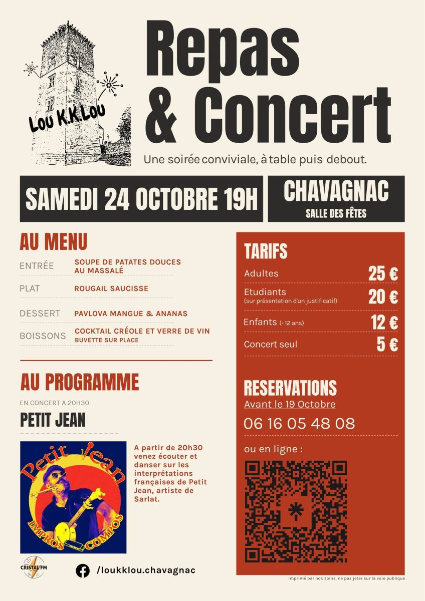 Concert et Repas rougail saucisse