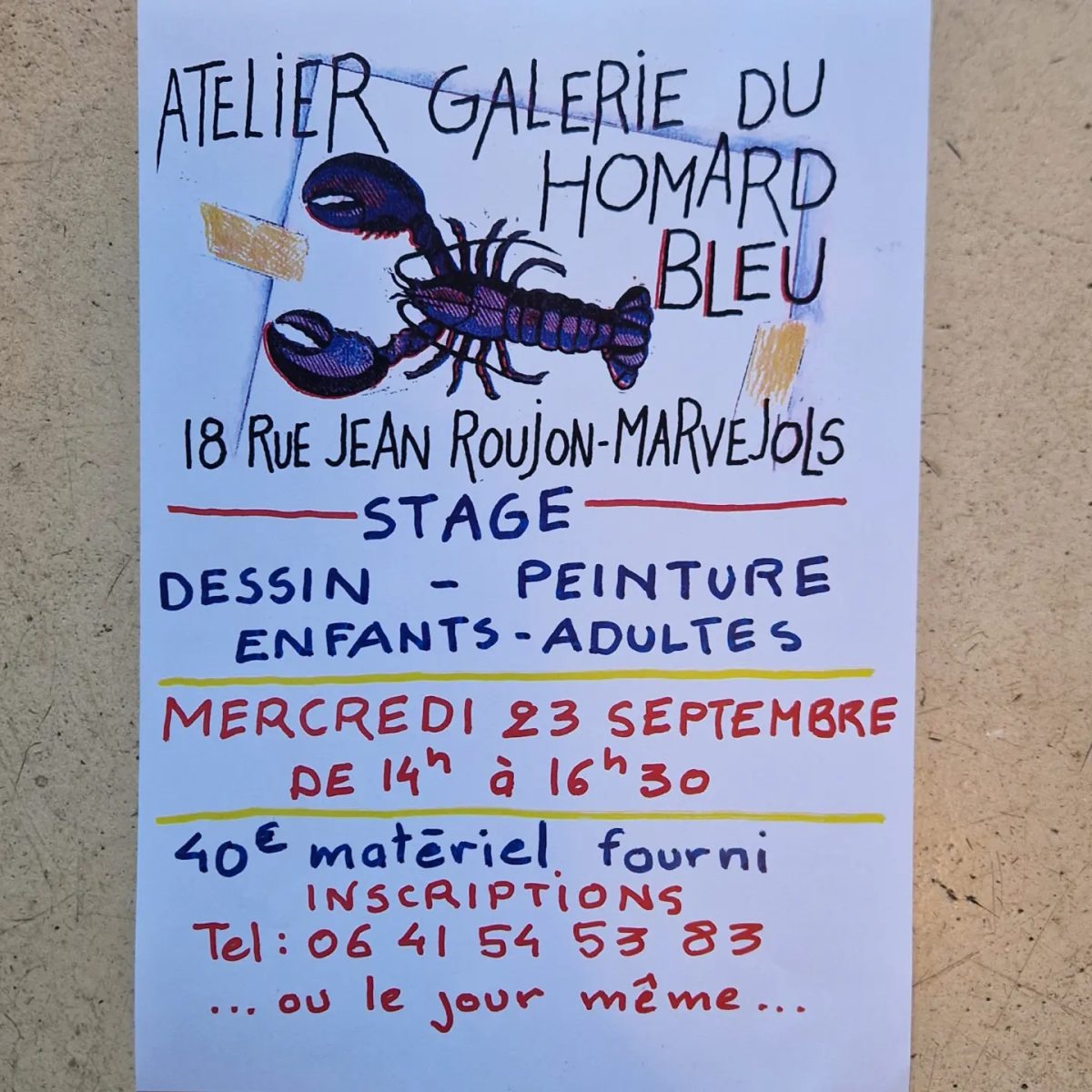 STAGE DESSIN PEINTURE