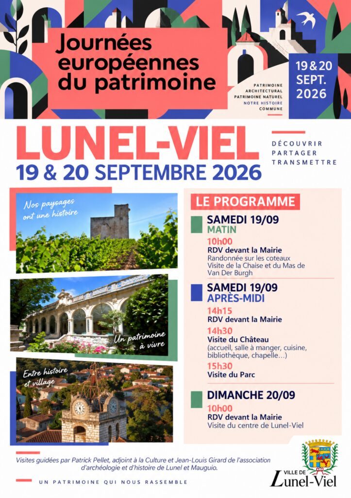 JEP - LUNEL-VIEL - VISITE DU CHÂTEAU ET DU PARC