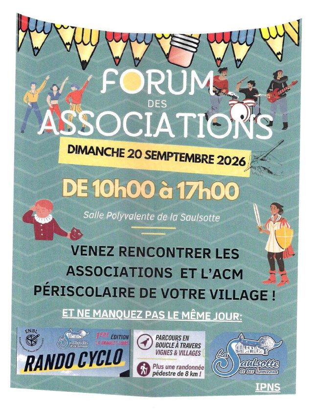 Forum des Associations à la Salle Polyvalente de la Saulsotte