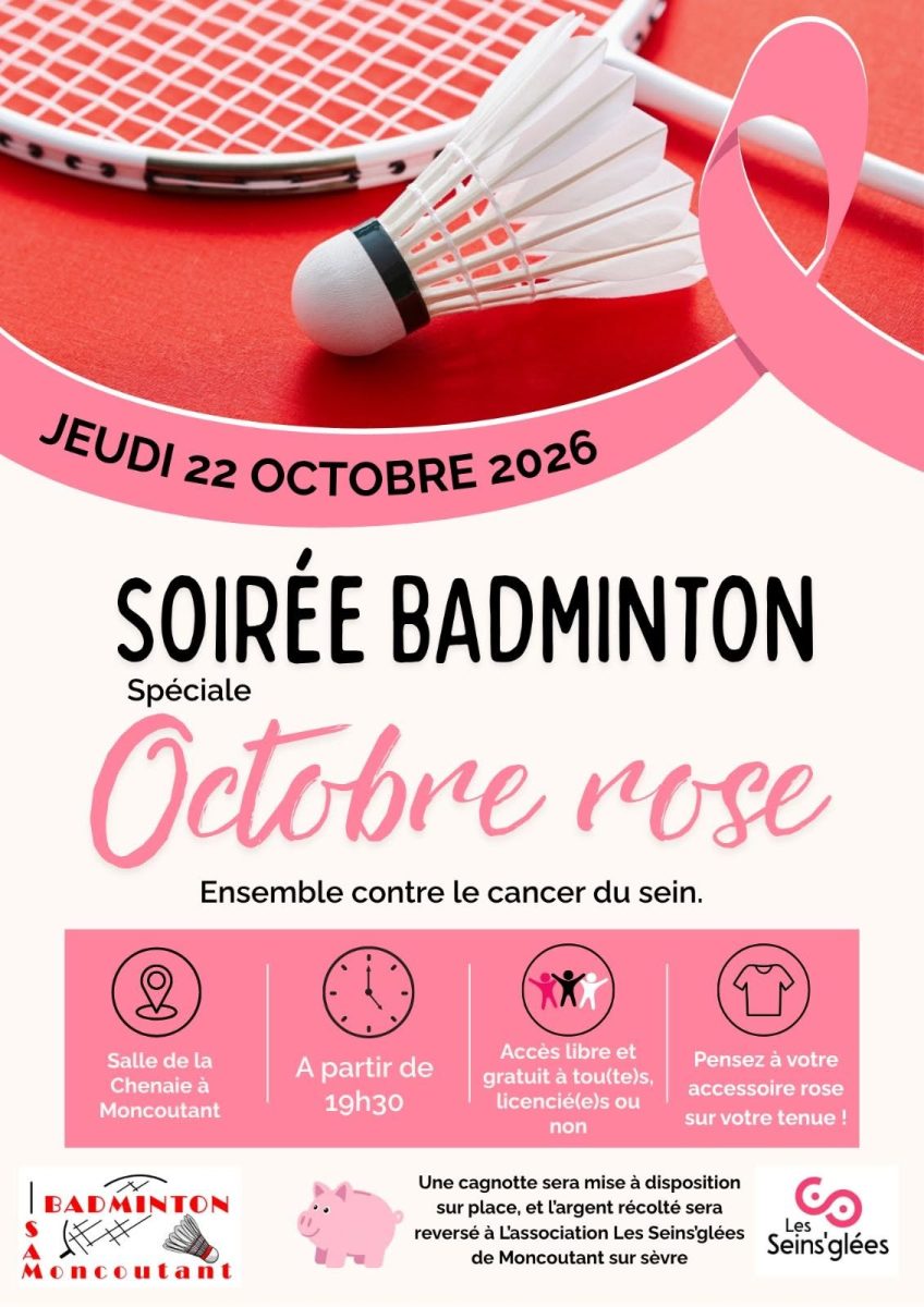 Octobre Rose - Soirée badminton