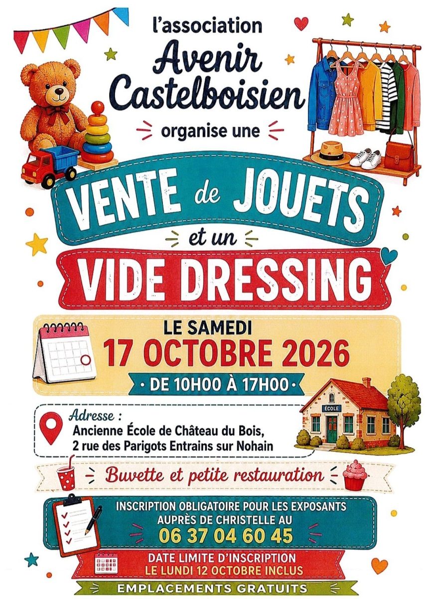 Vente de jouets et vide dressing