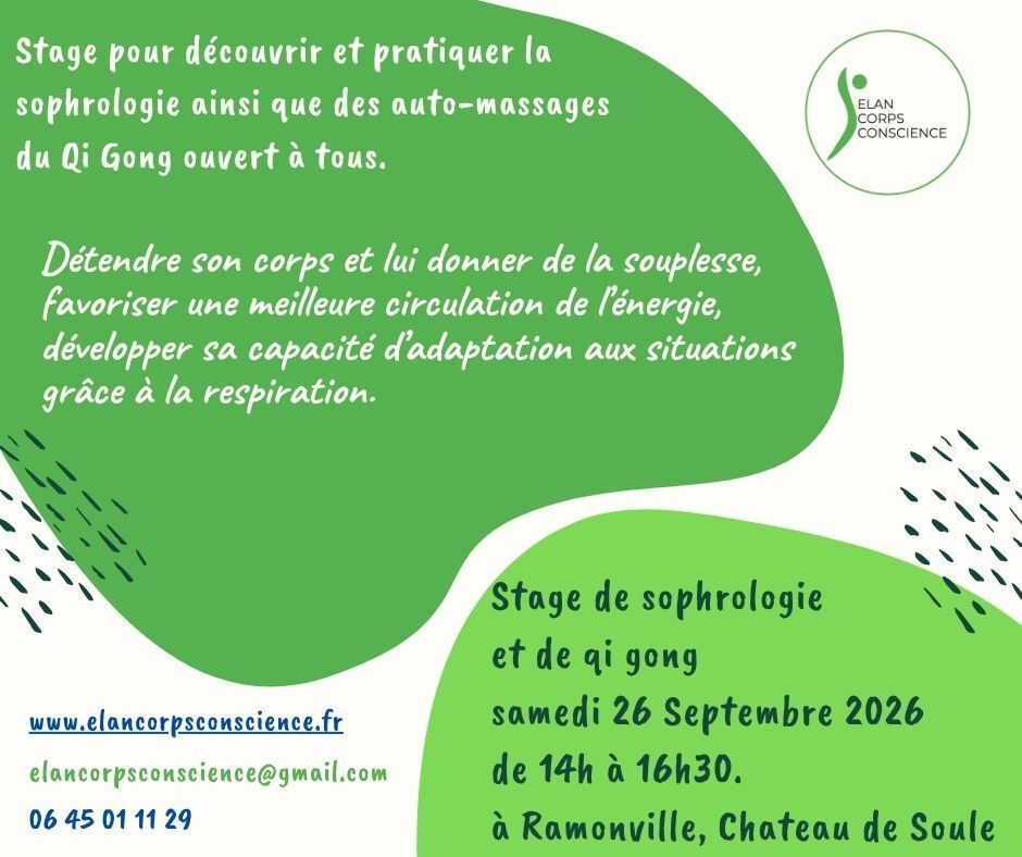 ATELIER-STAGE DÉCOUVERTE DE LA SOPHROLOGIE ET DES AUTO-MASSAGES DU GI GONG