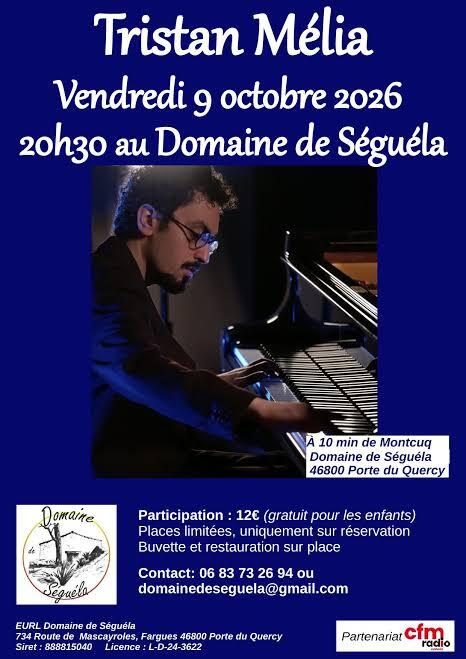 Concert de jazz : Tristan Mélia au Domaine de Séguéla