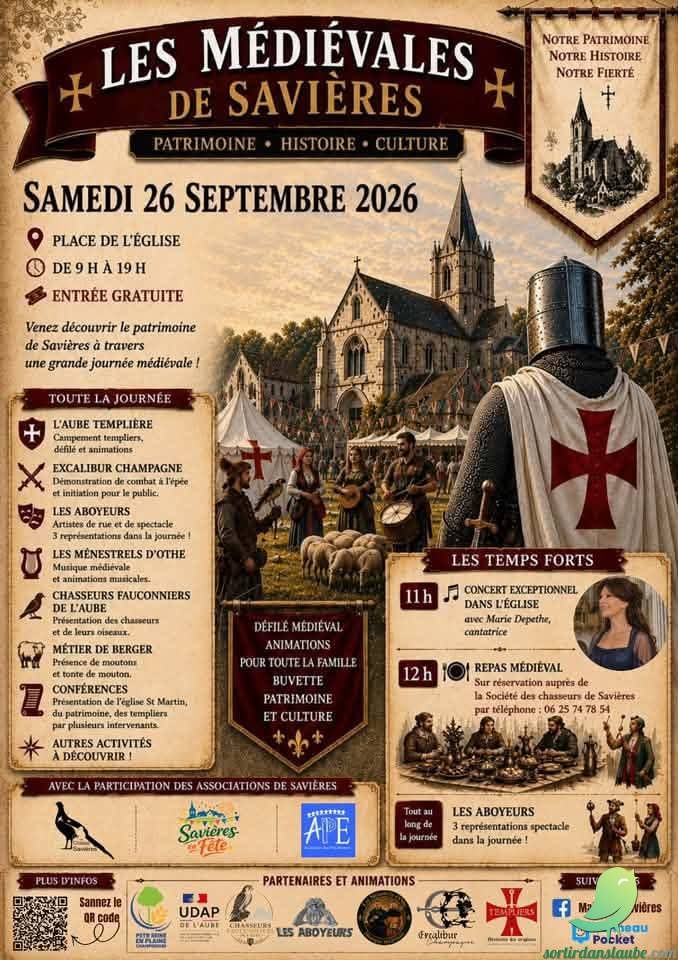 Les Médiévales de Savières sur la place de l'église