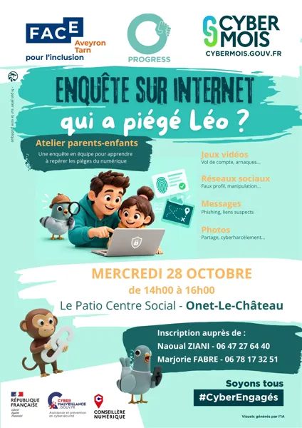 Enquête sur Internet : qui a piégé Léo ? Atelier numérique parents-enfants