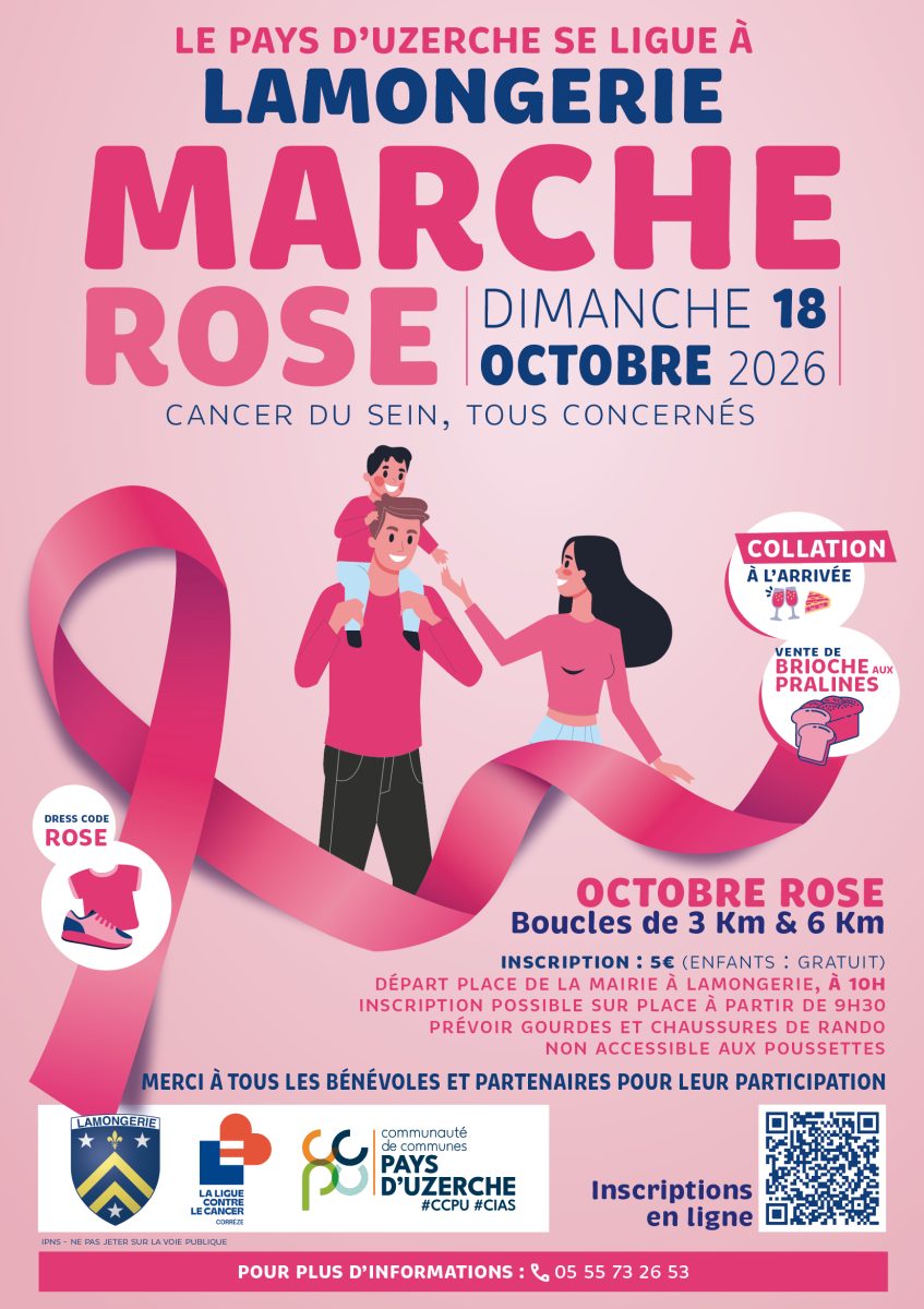 Marche Rose à Lamongerie