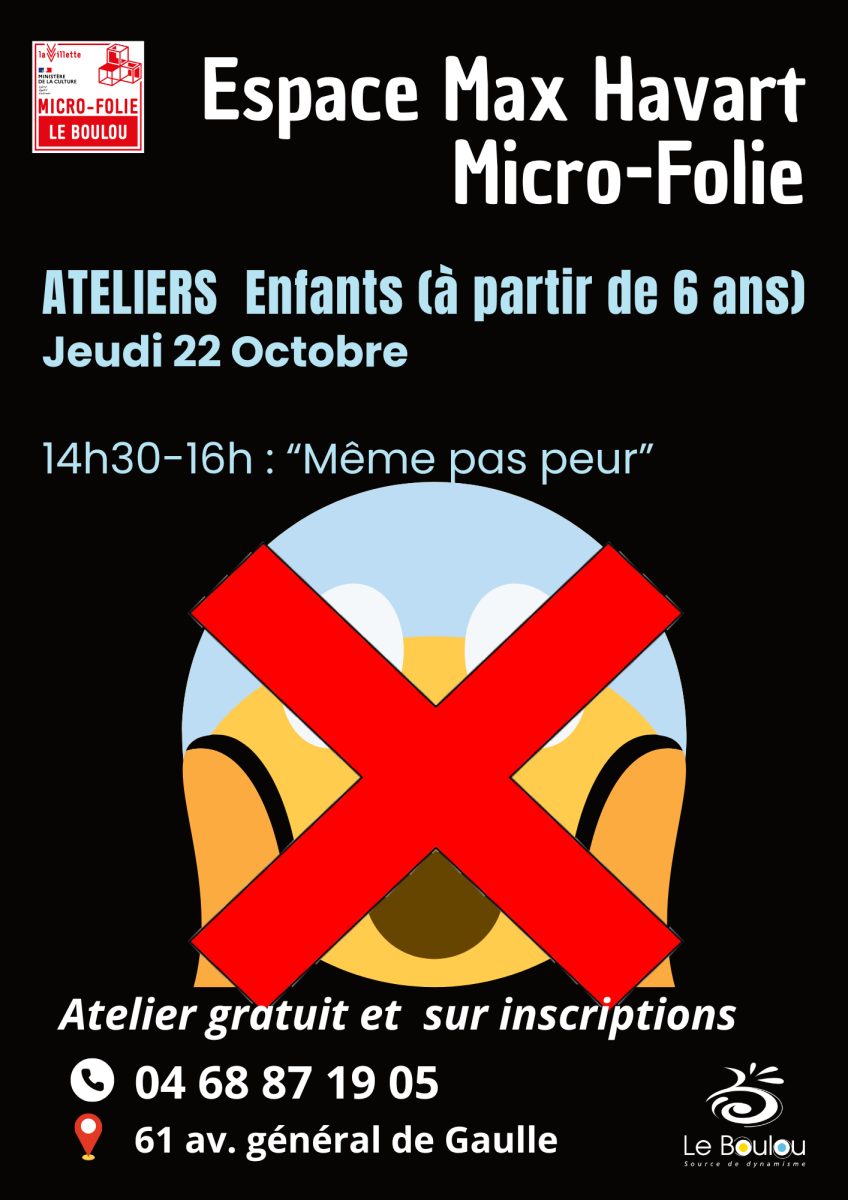 ATELIER JEUNESSE "MÊME PAS PEUR"