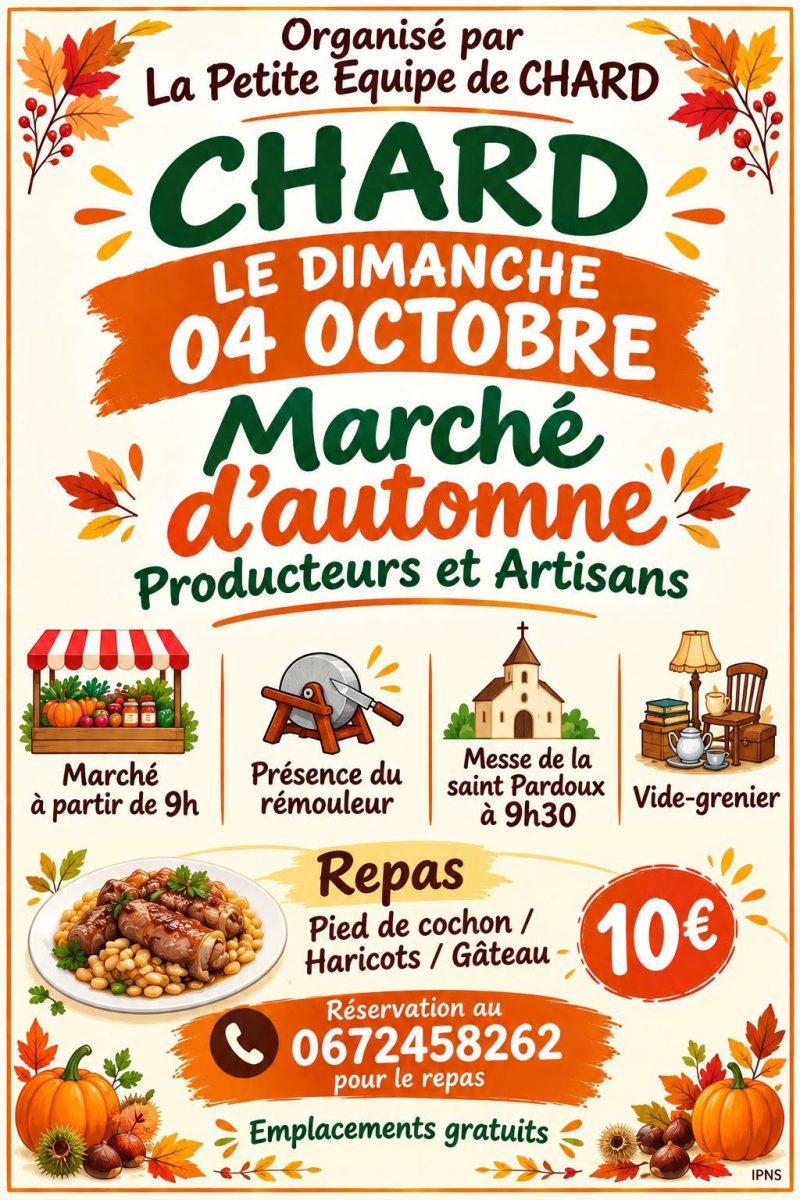 Marché d'automne Producteurs et artisanal