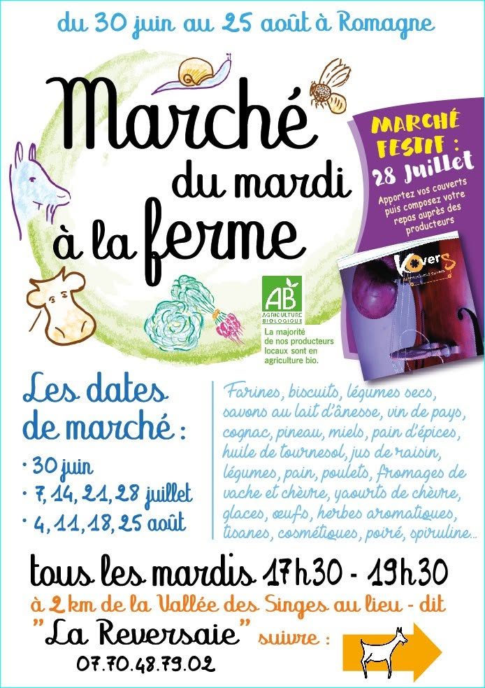 Marché d'été à la ferme de la Reversaie