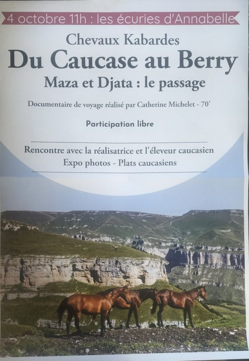 Chevaux Kabardes : Du Caucase au Berry – Maza et Djata : le passage