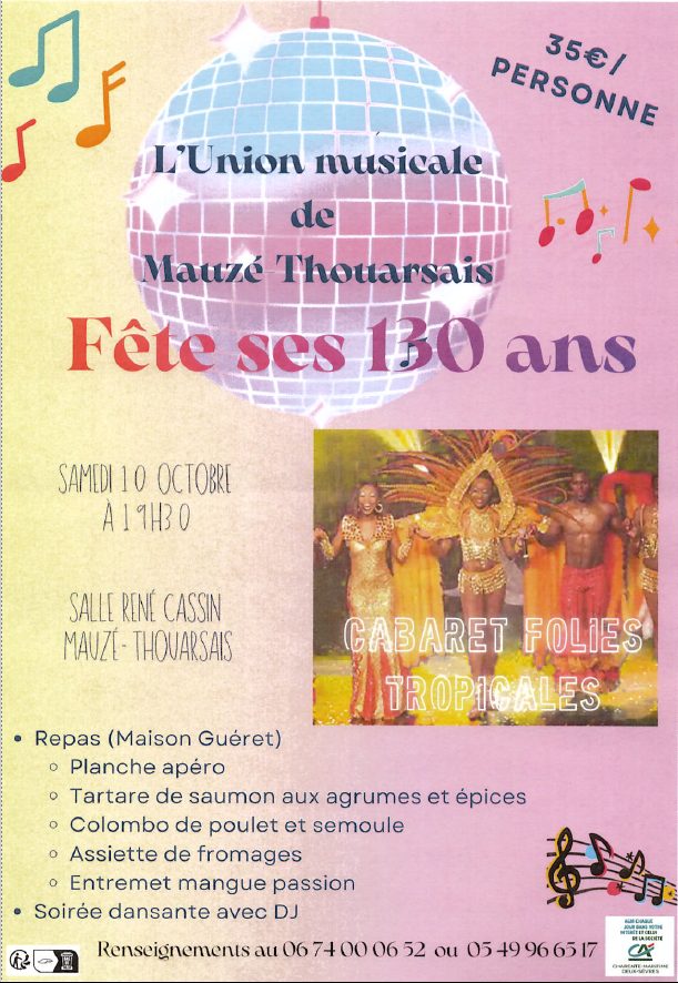 L'union musicale de Mauzé Thouarsais Fête ses 130 ans