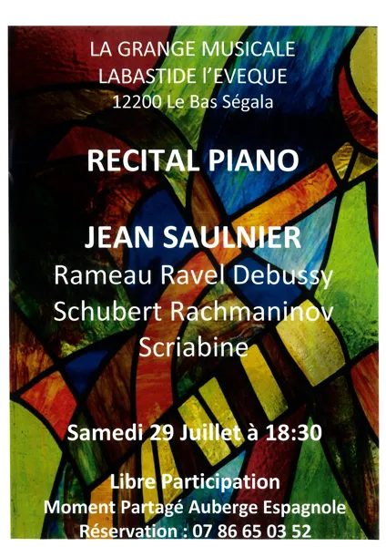 Récital piano à La Grange Musicale - La Bastide l'Evêque