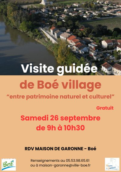 Maison de Garonne : Visite guidée de Boé village
