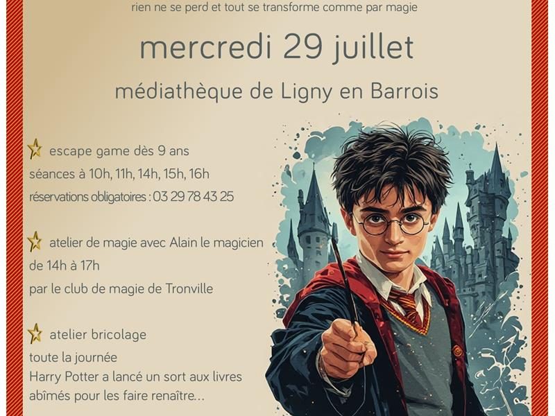 La magie d'Harry Potter - escape game et ateliers