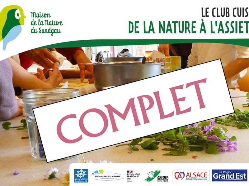 Le club cuisine : de la nature à l'assiette - COMPLET!